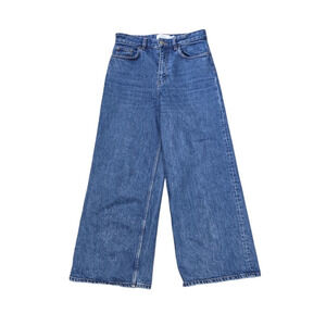 Paris Atelier & Other Stories Womens High Rise Wide Leg Jeans Size 26 Crop